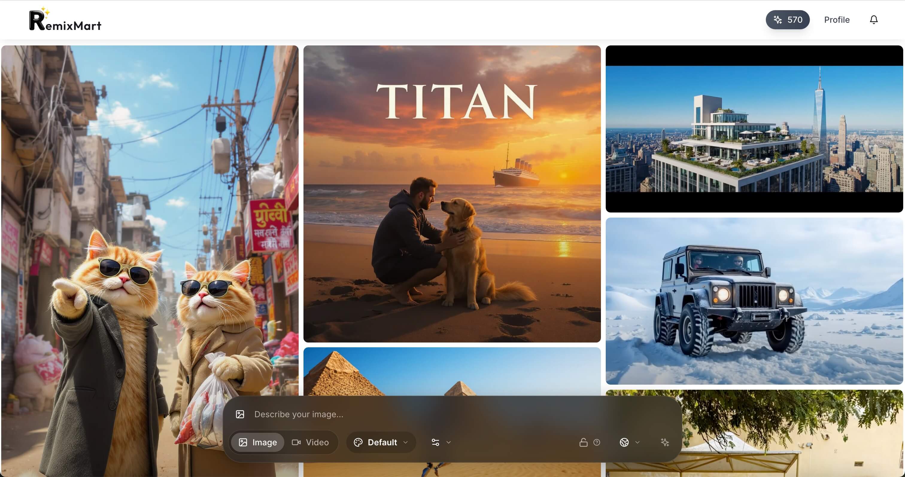 RemixMart AI Application Interface